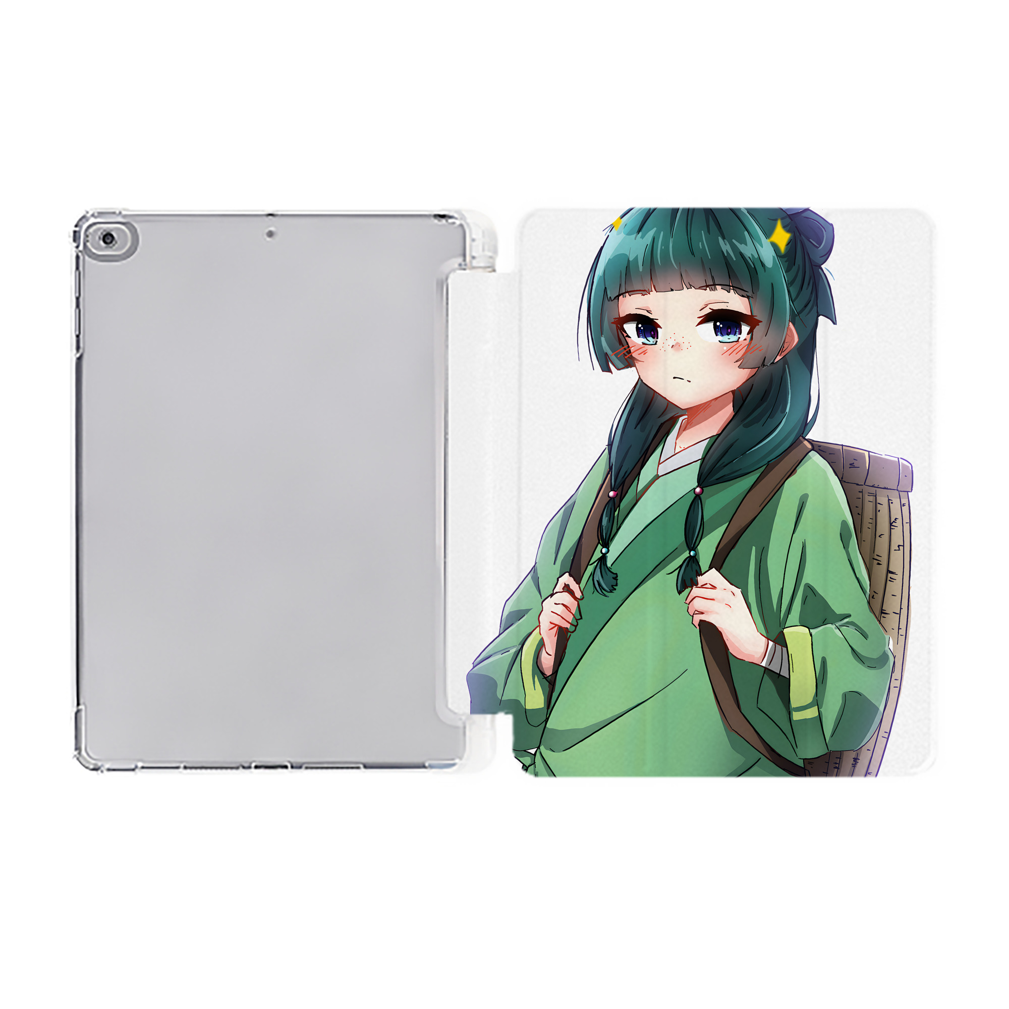 （画像用） 薬屋のひとりごと The Apothecary Diaries IPad ケース ペン収納付き 三つ折りスタンド PUレザー×シリコン 対応機種9.5/10.5/10.9インチ